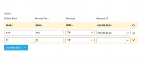 Port Forwarding with Track Changes